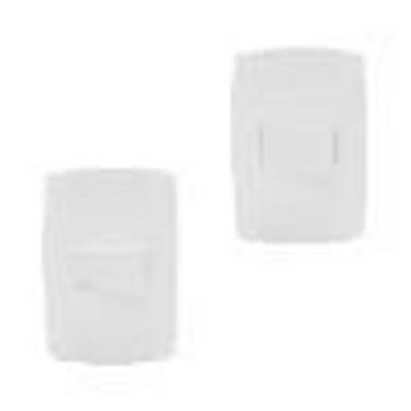 Imagem de Kit 2 Interruptor Simples Branco 10A 250V Placa Espelho 4X2