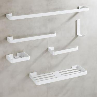 Imagem de Kit Acessórios Para Banheiro 6 Peças Varias Cores - MP2, Branco