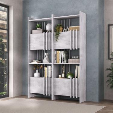 Imagem de Kit 2 Estantes Livreiros para Escritório e Home Office Arbos Concreto