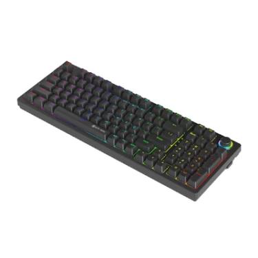 Imagem de Teclado Mecânico Gamer New Hero Warlock, Rainbow, Switch Blue, Usb, Abnt, Preto