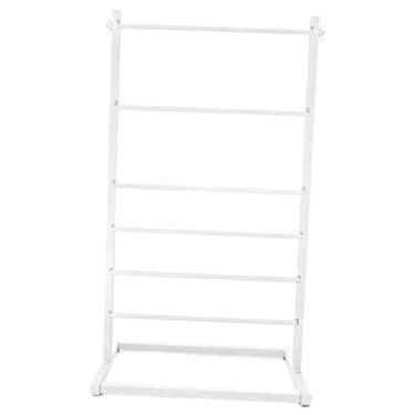 Imagem de Baoblaze Organizador de fitas com 6 camadas, suporte para linha de costura, suporte para carretel de arame, de metal para armazenamento de fitas para costura, Branco