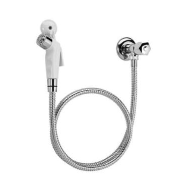 Imagem de Chuveiro Ducha Higiênica Gatilho 1,2m Branca Abs Com Registro - Blukit