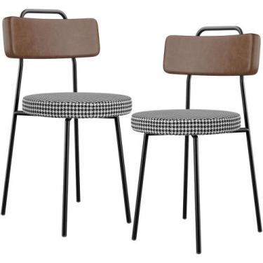 Imagem de Kit 02 Cadeiras Decorativas Estofada Sala Jantar Barcelona L02 materia