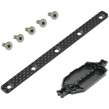 Imagem de RcThjia Carbon Fiber Chassis Reinforcement Stiffener for Tamiya TT-02, 3mm Thick Lightweight Chassis Brace, Enhanced Rigidity & Stability for TT-02, RC Car Upgrade Part for Racers & Hobbyists Black