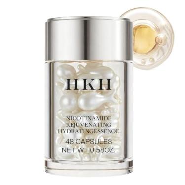 Imagem de HKH Cápsulas de soro de niacinamida para rosto - Removedor de manchas escuras antienvelhecimento com ácido hialurônico e vitamina E, suavizando e firmando rugas e linhas finas - Adequado para viagens