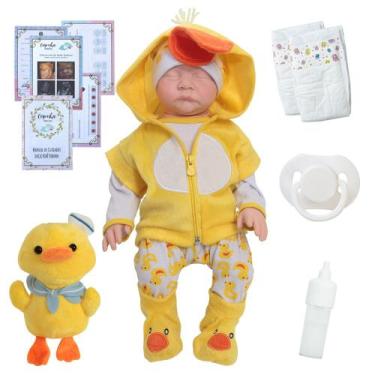 Imagem de Bebê Reborn Realista Levi 100% Silicone Kit Acessórios - Cegonha Rebor