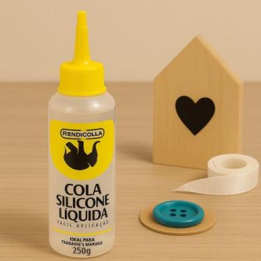 Imagem de Cola Silicone Líquida Rendicolla 250g Alta Fixação e Fácil Aplicação
