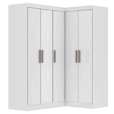 Imagem de Guarda Roupas Modulado de Canto Madrid com 5 Portas Maxel, Branco