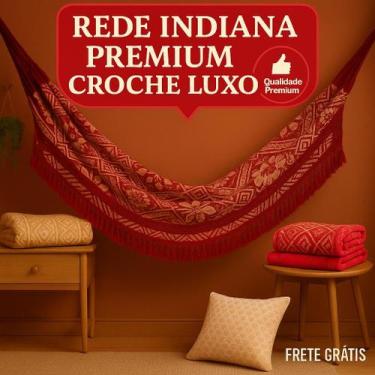 Imagem de Rede de Descanso Gigante Rede de Dormir Croche Rede de Praia Luxo 4,20