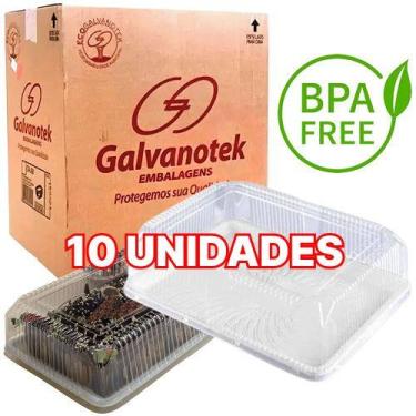 Imagem de 10 Un G 70mm Embalagem de Torta Retangular Grande 3kg - Galvanotek