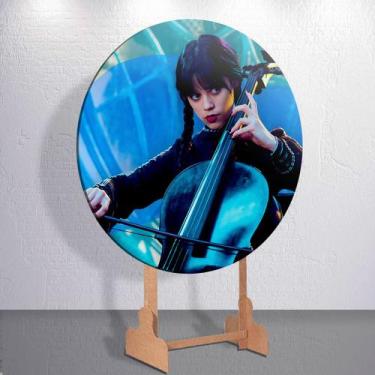 Imagem de Capas p/ Painel Redondo Festa Infantil Adams Vandinha Família Sombria 