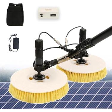Imagem de Turalpowev Escova De Limpeza De Painel Solar, Ferramenta De Dispositivo De Lavagem Externa Com 2 Escovas & Haste De Extensão, Ferramenta De Limpeza De Comprimento Ajustável Para Pain, 3.5m