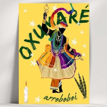Imagem de Coleção de 62 quadros decorativos Giz - Umbanda e Candomblé - Decoração Orixá - Afro Brasileira - Escolha o seu Orixá! (Clássico, Oxumaré, 20x14cm)