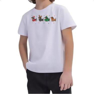 Imagem de Camiseta Infantil Dachshund Salsicha Natal - Alearts, 14