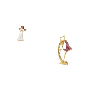 Imagem de Fenteer Escultura de Resina de Anjo Querubim Segurando Pombo, Bailarina, Dançarina, Presente Artístico para Sala de Estar, Escritório, Quarto, Decoração de Ca