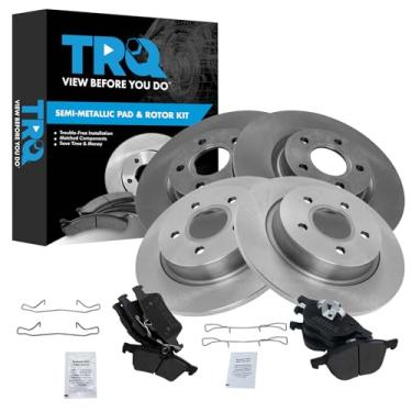 Imagem de TRQ Kit de pastilha de freio e rotor semimetálico compatível com Volvo C30 2006-2012 C70 2004-2011 S40 2005-2011 V50