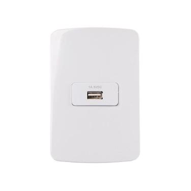 Imagem de Tomada Carregador Usb-a Margirius B3 1a 5w Com Placa 4x2 Branca