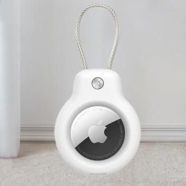 Imagem de Suporte com cabo de arame, capa de chaveiro seguro para etiquetas de bagagem para chaves, bolsas e muito mais (branco)