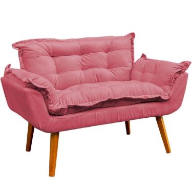 Imagem de Kit Namoradeira Decorativa + 2 Poltronas Para Sala Recepção Manicure Consultório Alice Suede