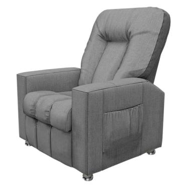 Imagem de Poltrona Do Papai Reclinável Para Cinema Sora Linho Fh1 - D'rossi Cor Cinza
