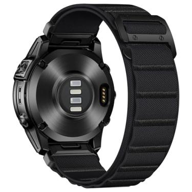 Imagem de Bandletic Pulseira esportiva compatível com Fenix 6x Pro – pulseira esportiva de nylon elástica larga de 26 mm com gancho G para Fenix 8 51 mm/7X/5X Plus/3/3 HR/Tactix/Epix Pro2 de 51 mm//Instinct 2X