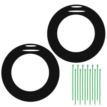 Imagem de Maasechs 2 peças de almofada de guirlanda para proteção de porta com laços de borracha, protetor de porta para evitar arranhões para o Natal, decoração sazonal, paredes de vidro (serve para grinaldas