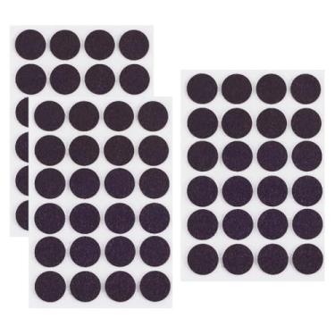 Imagem de 3 conjuntos de almofadas autoadesivas redondas de feltro para móveis de 216 peças almofadas de proteção para pés de cadeira antiderrapantes pretas antiderrapantes para móveis protetores de piso de 22