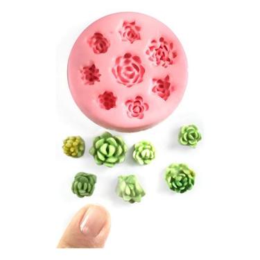 Imagem de Molde De Silicone Mini Suculentas Plantas Biscuit - Palácio dos Moldes