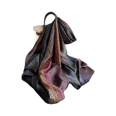 Imagem de Lenço de primavera feminino design de luxo material de poliéster lenço