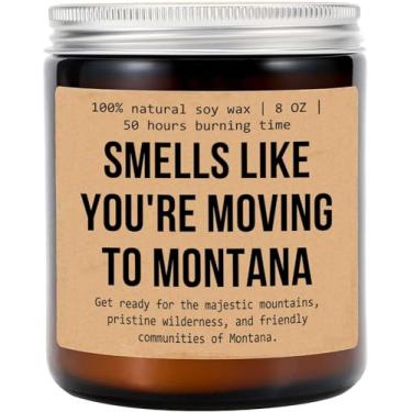 Imagem de Cheiro como se estivesse se mudando para Montana - Vela inspirada na montanha com vibrações frescas da natureza selvagem - Evoca a majestade das paisagens e da beleza imaculada - Vela decorativa de