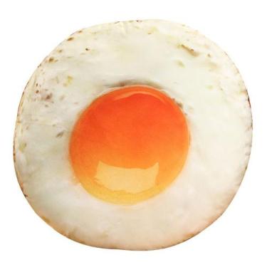 Imagem de Brinquedo de pelúcia Fried Egg Soft Recheado Desenho Animado 40cm - Yi