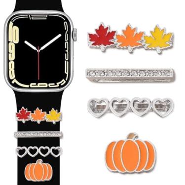 Imagem de Blinket Pulseira decorativa de relógio para Apple Watch séries 8, 7, 6, 5, 4, 3, 2, 1 de 38 mm, 40 mm, 41 mm, 42 mm, 44 mm, 45 mm - (sem pulseira) estilo B