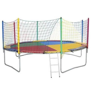 Imagem de Cama Elástica 4,27m 6 Pés ChicoPlay Lona Colorida Nacional