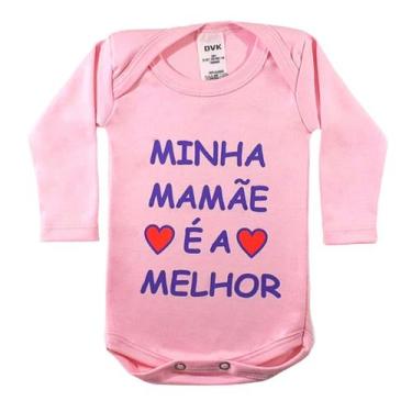 Imagem de Body infantil Manga longa Bebe Menina Tecido Suedine Personalizado Fra