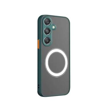 Imagem de Doowear Capa magnética para Galaxy A24 5G [suporta carregador Magsafe] sem fio, antiarranhões, à prova de choque, fosca, transparente, protetor de lente de câmera, fina e fina para Samsung Galaxy A24