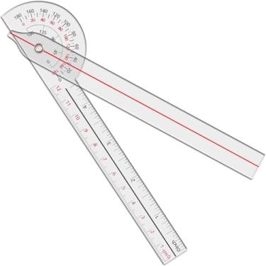 Imagem de OIIKI 1 Goniômetro de 15 cm, 180 graus (plástico)