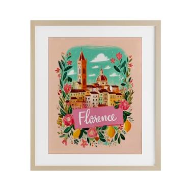 Imagem de Stupell Industries Impressão emoldurada de bétula florida com bordas florais sob vidro, design por Yen, 40,6 x 33,5 cm