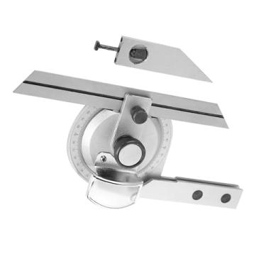 Imagem de Régua de Medição do Localizador de ângulo do Transferidor Chanfrado Universal de Aço de 360 ​​graus Com Ferramenta de Precisão de Lupa para Engenheiros de Maquinistas