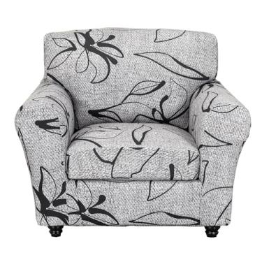 Imagem de CRFATOP 2 capas de sofá macias e elásticas para poltrona, 1 capa de assento com braços, lavável, protetor de móveis para sala de estar, cachorro, (pequena, C10)