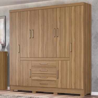 Imagem de Guarda Roupa Casal 8 Portas E 4 Gavetas New México - Amêndola Touch