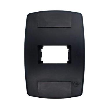 Imagem de Espelho 4x2 1 Módulo Horizontal Preto - Linha Lev - Ilumi - Sku 23568