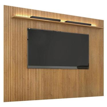 Imagem de Painel Para Tv Suspenso Frisado Curitiba 2240 Cinamomo Off White Com Led - Valdemóveis
