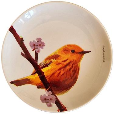 Imagem de Prato De Porcelana Pássaro Bebel - 16 Cm