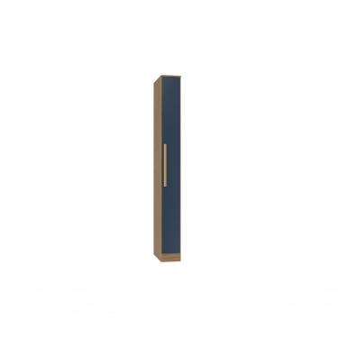 Imagem de Guarda-roupa 1 Porta Kappesberg Adapt Nogueira/azul Profundo