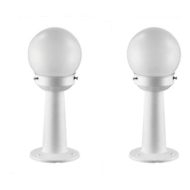 Imagem de Kit 2 Luminárias De Chão Balizador Poste De Jardim Globo 551 - Click I