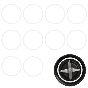 Imagem de 10 peças de reposição de juntas de tampas de copos compatíveis com peças de liquidificador Magic Bullet de 250W, compatíveis com junta mágica de 250 W para peças de reposição, tampas de copos de