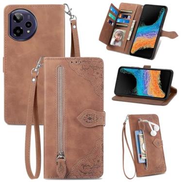 Imagem de DAMONDY Para Cricket Icon Pro 2026 Capa carteira com zíper com alça, 7 porta-cartões de couro flip ímã capa carteira com bolso para dinheiro bolsa de corpo inteiro para mulheres para Cricket Icon Pro