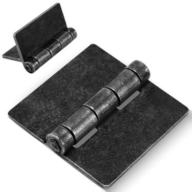 Imagem de Therwen 2 peças dobradiças de solda dobradiça de extremidade de aço resistente à corrosão e à ferrugem dobradiça de portão de reboque de longa duração para portas de portões pesados (10 cm)