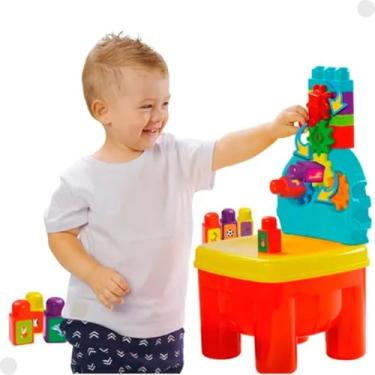 Imagem de Cadeirinha Educativa Infantil com Engrenagens e 24 Blocos