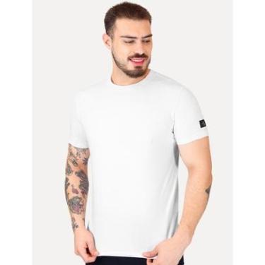 Imagem de Camiseta Calvin Klein Jeans Masculina Sustainable Sleeve Tag Branca-Masculino
